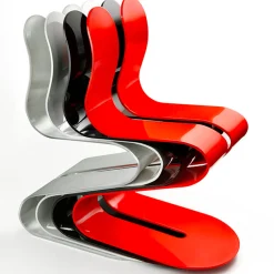 Sedia in pelle Fluid Ribbon di Michael D'Amato*Lamberti Design Outlet