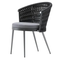 Sedia in tessuto nero per esterni*Giorgio Collection Clearance