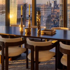 Sedia Ines Bianca in legno di frassino tinto tabacco*Pacini & Cappellini Online