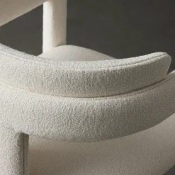 Sedia Iris in tessuto bianco e struttura in frassino*Pacini & Cappellini New