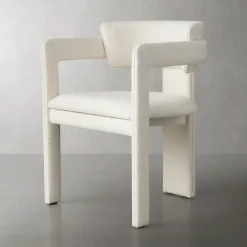 Sedia Iris in tessuto bianco e struttura in frassino*Pacini & Cappellini New