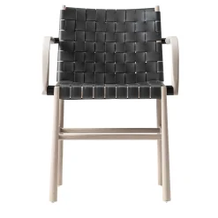 Sedia Julie bianca e nera con braccioli di Emilio Nanni*TrabA' Hot