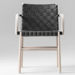 Sedia Julie bianca e nera con braccioli di Emilio Nanni*TrabA' Hot