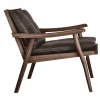 Sedia Lounge 1000 Fast in Pelle Marrone con Struttura in Noce*Vibieffe Outlet