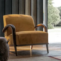 Sedia lounge Domino gialla*Modesign Discount