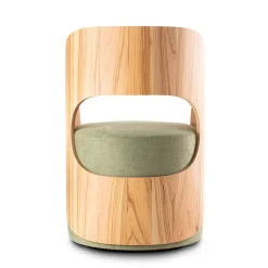 Sedia lounge Hug verde salvia di Luigi Maggiore*Barba Design