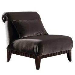 Sedia lounge in tessuto grigio assoluto*Giorgio Collection New