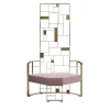 Sedia Lounge MoNDRIAN con Schienale Alto in Ottone Dorato*Galbiati Fratelli Clearance