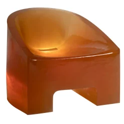 Sedia Lounge Slug in Gomma Arancione*Delvis Unlimited Clearance