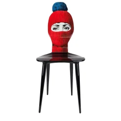 Sedia Lux Gstaad rossa e blu*Fornasetti