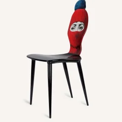 Sedia Lux Gstaad rossa e blu*Fornasetti