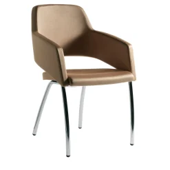 Sedia Major in pelle marrone*Sitia Outlet