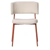 Sedia Marlen Met Im in Tessuto Beige e Metallo Rosso Mattone di EP Studio*TrabA' Outlet