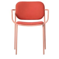 Sedia Metis Imbottita Rossa con Braccioli di Gabbertas Studio*TrabA' Best
