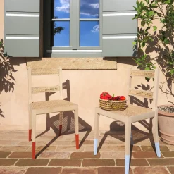 Sedia North con piedi rossi*Pietrachiara New