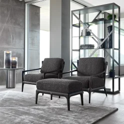 Sedia occasionale in velluto o tessuto scamosciato Poltrona*Giorgio Collection Hot