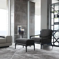 Sedia occasionale in velluto o tessuto scamosciato Poltrona*Giorgio Collection Hot