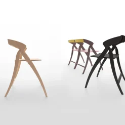 Sedia pieghevole naturale Paso Doble di Enrico Davide Bona*BBB Italia Clearance