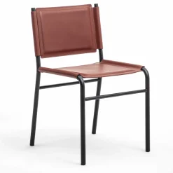 Sedia Pris in Pelle Rossa*Enrico Pellizzoni Discount