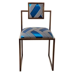 Sedia quadrata in ottone Funky Stripes*Francesco Della Femina Best