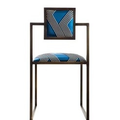 Sedia quadrata in ottone Funky Stripes*Francesco Della Femina Best