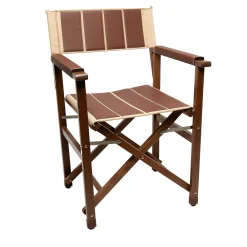 Sedia regista beige con rivestimento in ecopelle*Marricreo Clearance