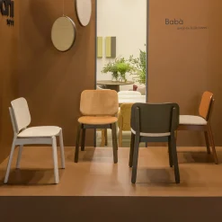 Sedia Rotonda Babà 870 Beige di Emilio Nanni*Billiani 1911