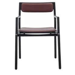 Sedia Roza in legno nero e pelle*Galimberti Nino Best