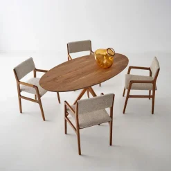 Sedia Shanghai beige e noce*Modesign Clearance