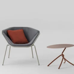 Sedia Skin Lounge grigia di Giacomo Cattani*TrabA' Hot