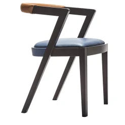 Sedia String in pelle blu di CarlesiTonelli*Livoni 1895 Outlet