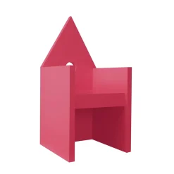 Sedia Vescovina Viva Magenta di Lanfranco Benvenuti*Meccani Design Clearance