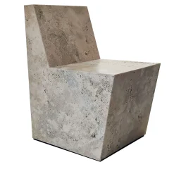 Sedia W in marmo travertino*Dimarmo Online