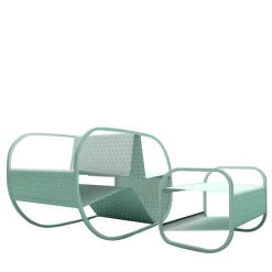 Seduta e tavolino Flip White di Salomé Hazan*Giacopini Online