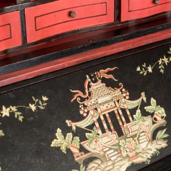 Segretario Doge nero con cineserie*Porte Italia New