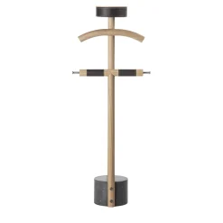 Servomuto Patrick in legno di rovere con base in marmo nero*Durame Clearance