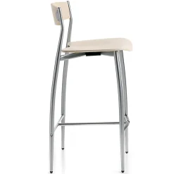 Set di 2 sgabelli da banco in rovere Baba di Sergio Mian*Altek Italia Design