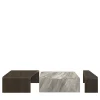 Set di 3 tavolini impilabili in marmo e legno*Morello Gianpaolo Sale