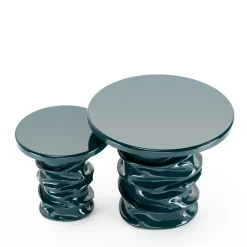Set di 2 Tavolini Laterali Verdi Gemini*Studio X Outlet