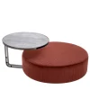 Set di pouf e tavolino Febe in borgogna*Domingo Salotti Online