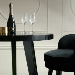 Sgabello bar girevole Isidoro nero*DOM Edizioni Sale