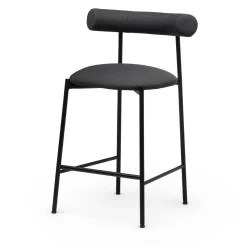 Sgabello basso nero Pampa SG-65 di Studio Pastina*Chairs & More