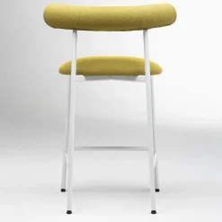 Sgabello basso Pampa SG-65 verde lime e bianco di Studio Pastina*Chairs & More