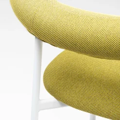 Sgabello basso Pampa SG-65 verde lime e bianco di Studio Pastina*Chairs & More