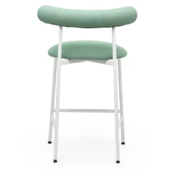 Sgabello basso Pampa SG-65 verde salvia e bianco di Studio Pastina*Chairs & More Online