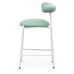 Sgabello basso Pampa SG-65 verde salvia e bianco di Studio Pastina*Chairs & More Online