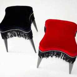 Sgabello Burlesque in velluto rosso*Extroverso Outlet