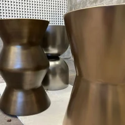 Sgabello Chess in Legno con Finitura Argento*Cesare Ferrari Atelier Hot