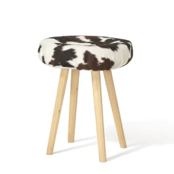 Sgabello con gambe ottagonali in legno Mucca #2*Valentina Bernardi