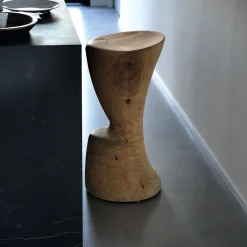 Sgabello Coppa in legno massello di cedro*Riva 1920 Discount